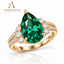 Emerald Dewdrop Vintage Ring