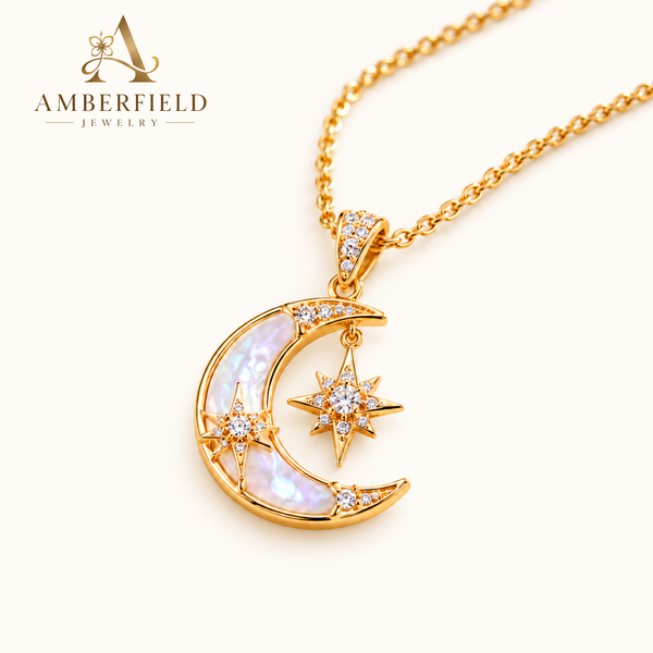 Luna Celeste Crescent Necklace