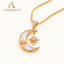 Luna Celeste Crescent Necklace