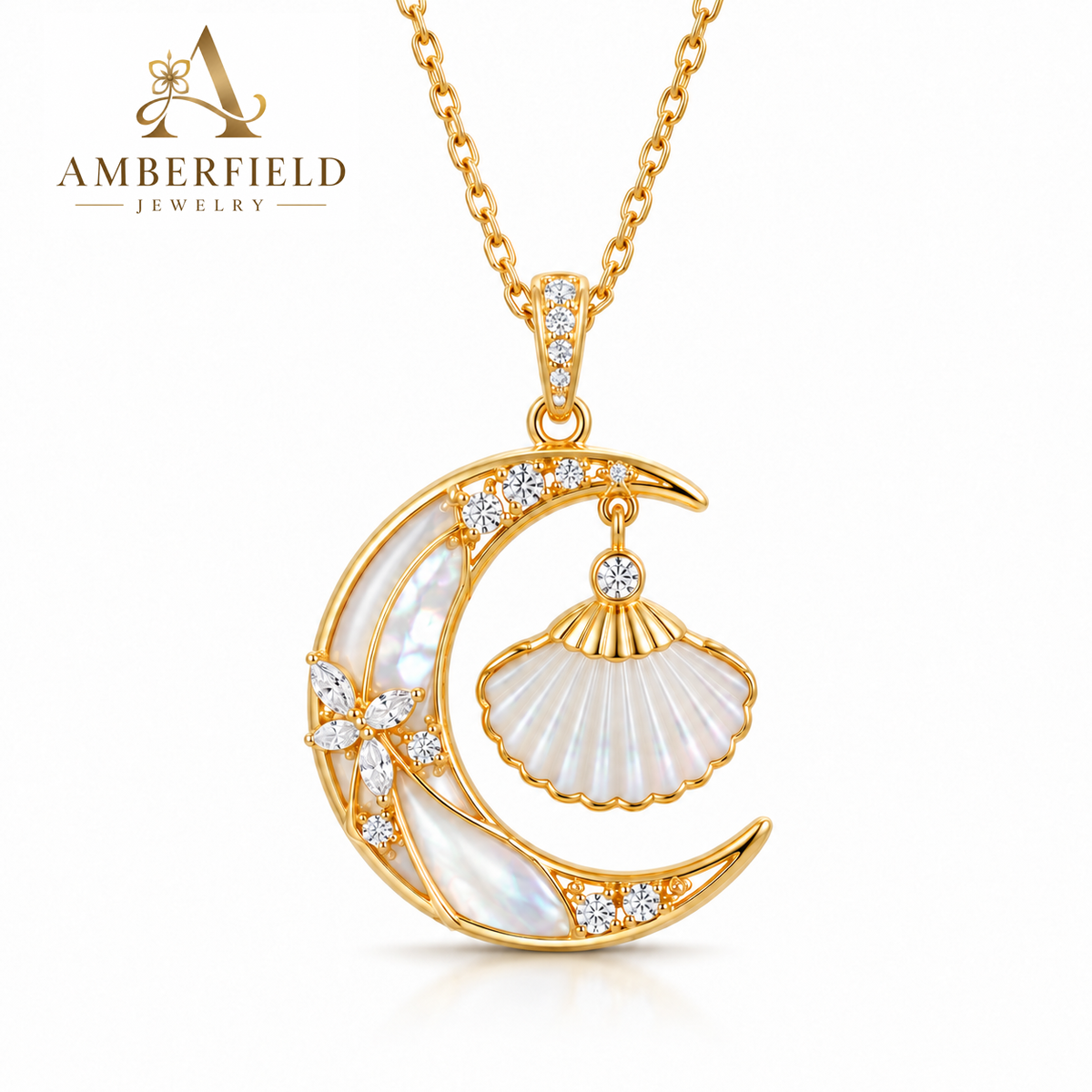 Moonlit Grace Crystal Necklace
