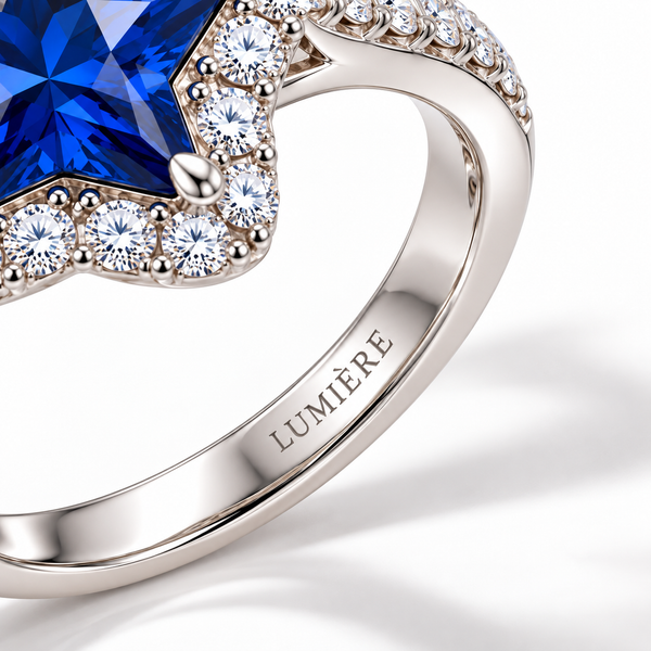 Celestia Blue Starburst Ring