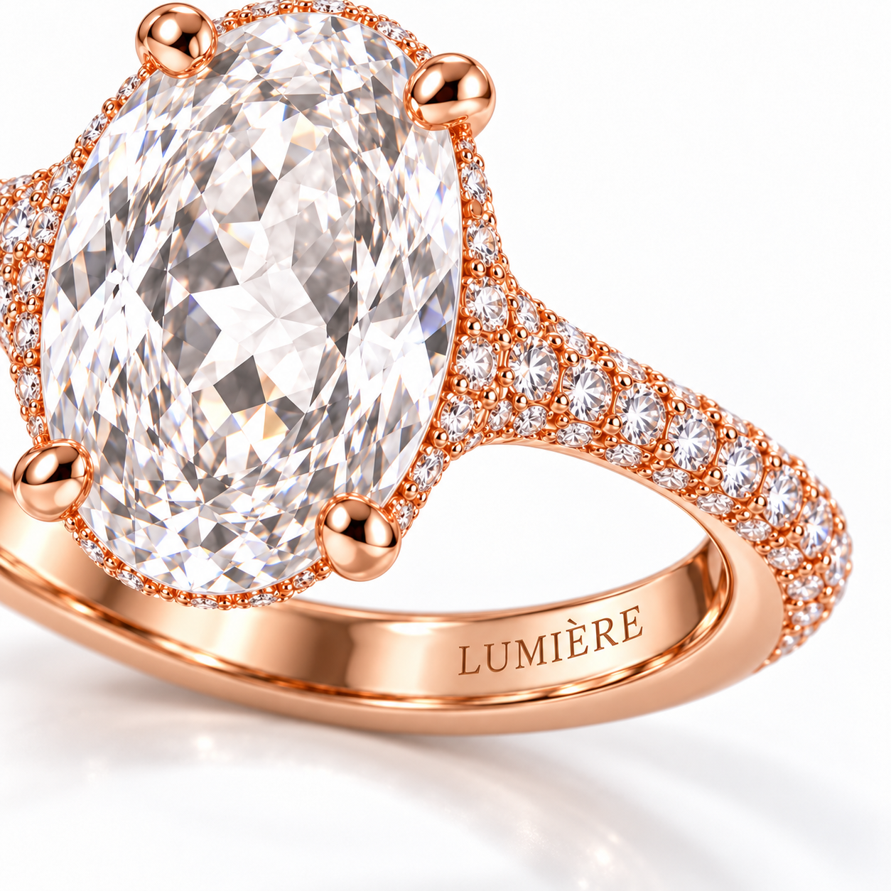 Lumière Crystal Oval Ring Secondary image
