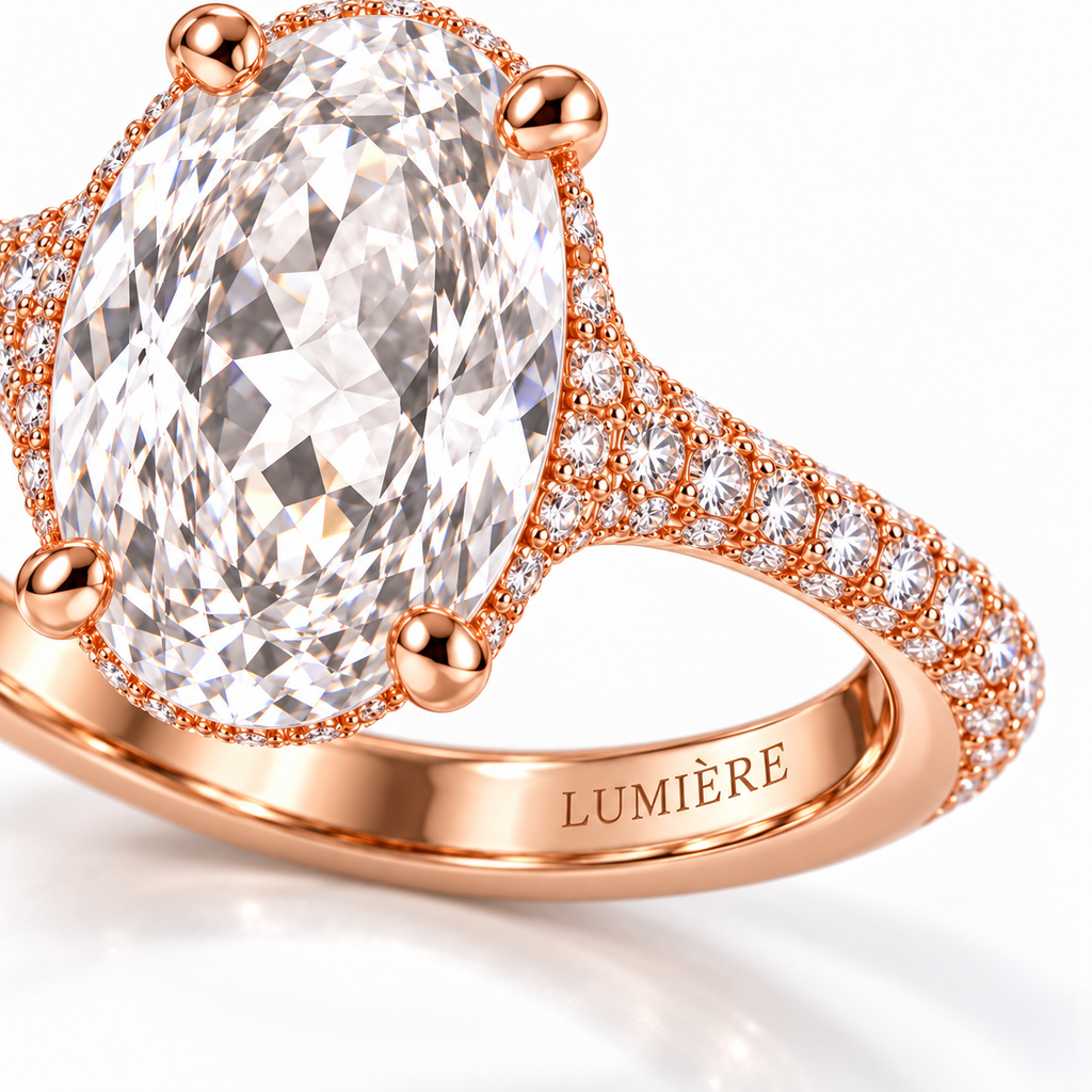 Lumière Crystal Oval Ring