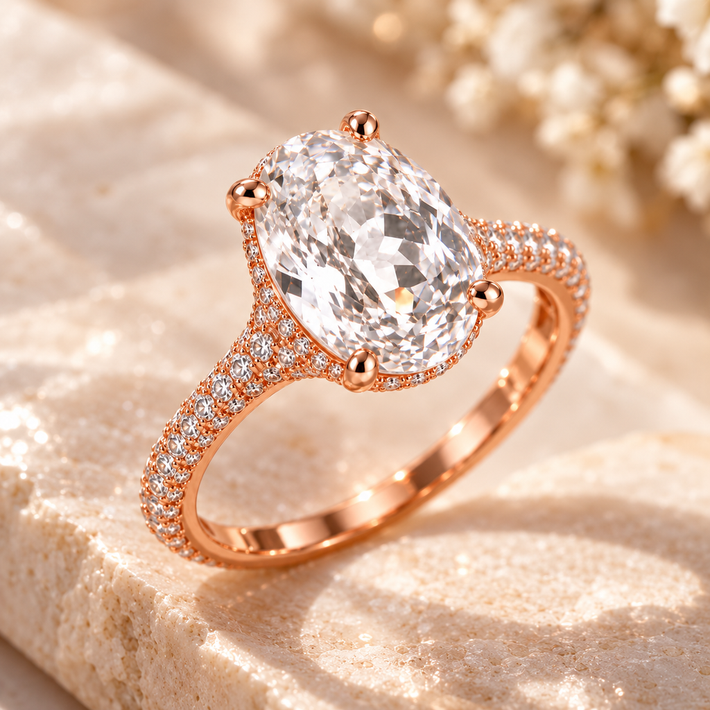 Lumière Crystal Oval Ring