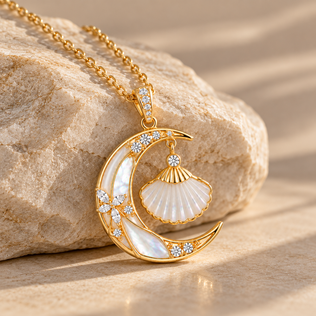 Moonlit Grace Crystal Necklace