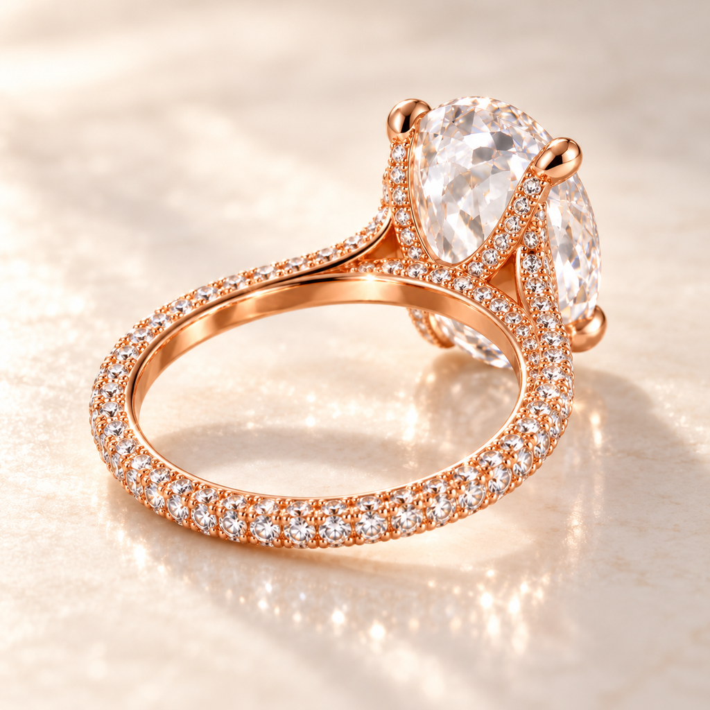 Lumière Crystal Oval Ring